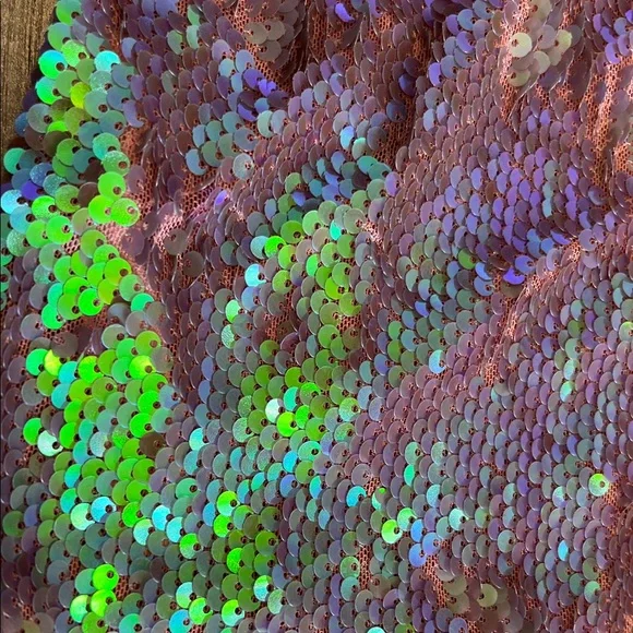 Free People Iridescent Sequin Blouse - Purple and Green - Picture 6 of 7